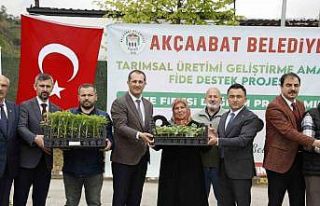 Akçaabat’ta üreticilere 25 bin sebze fidesi dağıtıldı
