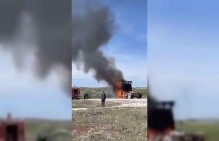 Alevlere teslim olan tır küle döndü