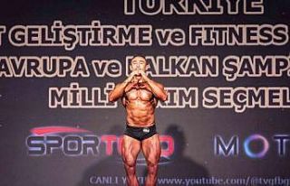 Aydınlı vücut geliştirme sporcusundan Avrupa seçmelerinde...