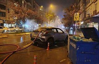 Babasıyla tartıştı, park halindeki aracı yaktı