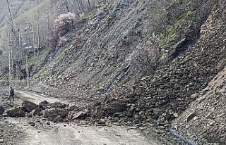 Bahçesaray’da mahalle yolunda heyelan