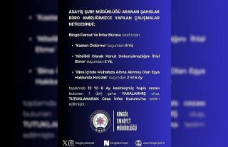 Bingöl’de hapis cezası bulunan şahıs yakalandı