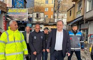 Birecik’te yağış sonrası ekipler harekete geçti