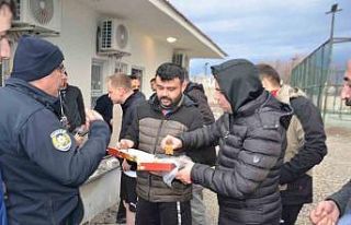 Bulanık’ta protokol ve polis sahada buluştu