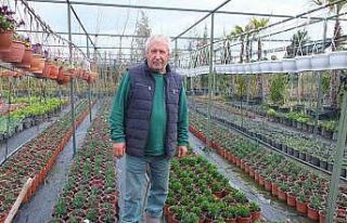 Burhaniye’de emekli bankacı 500 çeşit bitki yetiştirdi