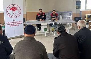 Çiftçilere tarımsal destek ve zararlılarla mücadele...