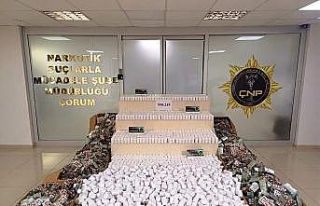 Çorum’da 550 bin adet sentetik ecza hapı ele geçirildi:...