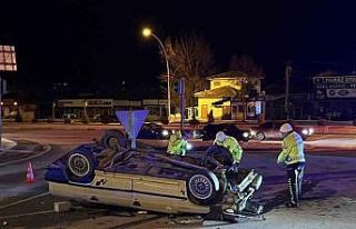 Çorum’da iki otomobil çarpıştı: 1 yaralı