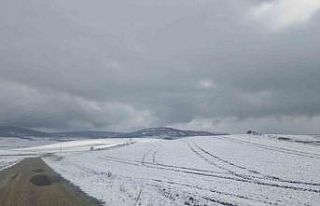 Çorum’da yüksek rakımlı bölgeler beyaza büründü