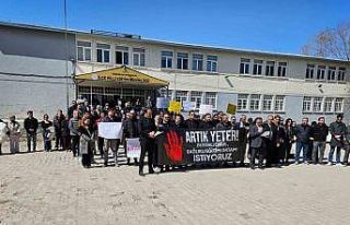 Diyadin’de şiddete protestosu