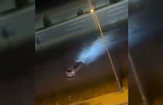 Drift yaparak trafik güvenliğini tehlikeye atan...
