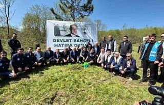 Düzce’de Devlet Bahçeli Hatıra Ormanı’na fidan...