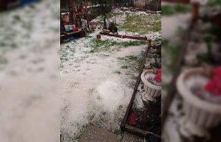 Düzce’nin yüksek kesimlerinde dolu etkili oldu