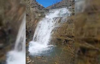 Elazığ’da yağışlar sonrası şelaleler coştu