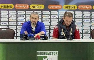 Erzurumspor FK oyuncuları basın toplantısını...