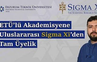ETÜ’lü akademisyene uluslararası Sigma Xi’den...