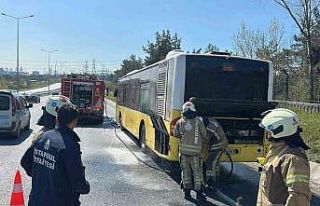 Eyüpsultan’da İETT otobüsünde korkutan yangın