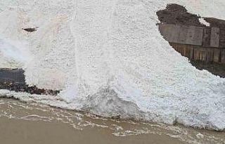 Hakkâri’de çığ: Zap Suyu’nun önünü kesti