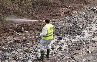 Hatay Büyükşehir Belediyesi haşereyle mücadele...