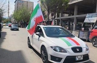 Iğdır’da 500 araçlık konvoyla "Zalimin...