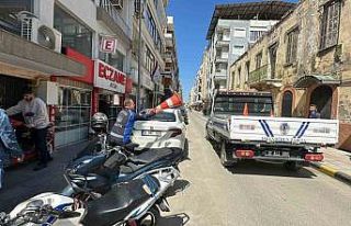 Kaldırım işgalini önlemek için operasyona çıkan...