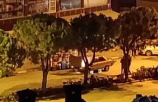 Kale’de seyir halindeki araç alev alev yandı