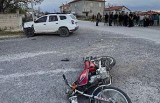 Karapınar’da motosiklet ile otomobil çarpıştı:...
