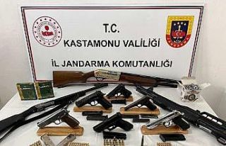 Kastamonu’da çok sayıda silah ele geçirildi:...