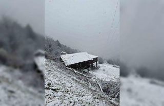 Kastamonu’da Nisan sonunda kar sürprizi