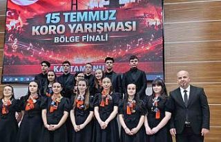 Kastamonulu öğrenciler koro yarışmasının bölge...