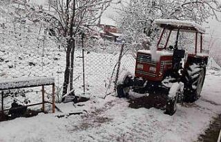 Kavak’ta kar yağışı