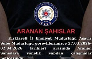 Kırklareli’nde aranan 8 kişi yakalandı