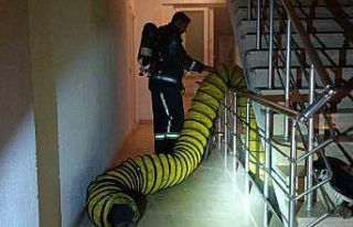 Manavgat’ta site içerisinde çıkan depo yangını...