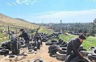 Mardin Büyükşehir Belediyesi, 100 ton atık lastiği...