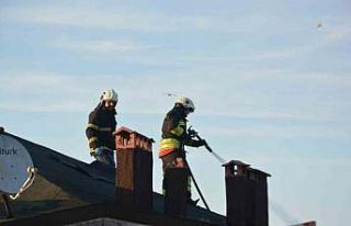 Ordu’da 5 katlı binanın çatısında yangın