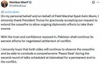 Pakistan Başbakanı Şerif’ten ABD Başkanı Trump’a...