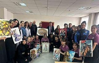 Polisten öğrencilere destek: Kâğıt rölyef kursu...