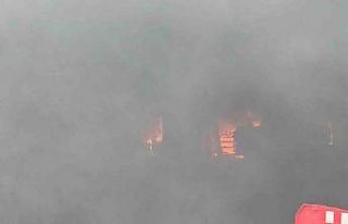 Rize’de inşaat alanında yangın