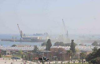 Samsun Limanı toz duman