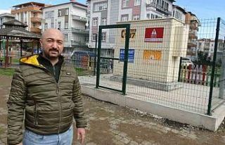 Samsun’da çocuk parkındaki doğal gaz istasyonuna...