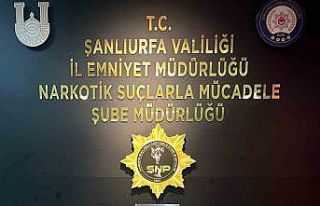 Şanlıurfa’da ağırlığında 34 bin adet uyuşturucu...