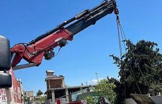 Siirt’te iş makinesi devrildi