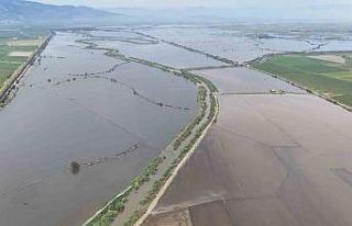 Söke’deki taşkının izleri havadan görüntülendi
