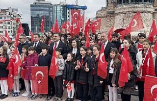 Taksim’de 23 Nisan töreni