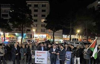 Tatvan’da Sumud Filosu’na destek eylemi