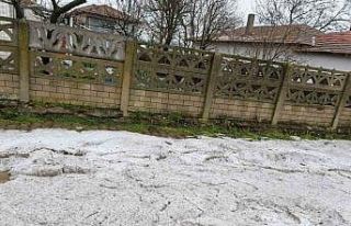 Tekirdağ’da dolu yağışı
