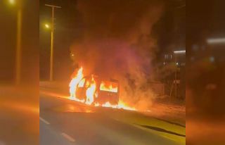 Tekirdağ’da korkutan yangın: Seyir halindeki araç...