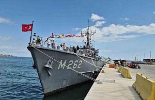 Tekirdağ’da savaş gemisi ziyarete açıldı