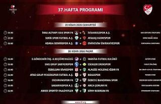 Trendyol 1. Lig’de 37. hafta programı açıklandı