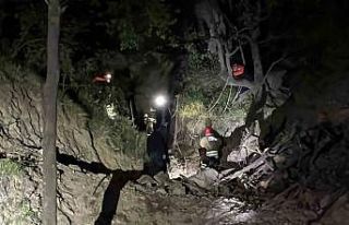 Uçuruma yuvarlanan 3 kişi operasyonla kurtarıldı